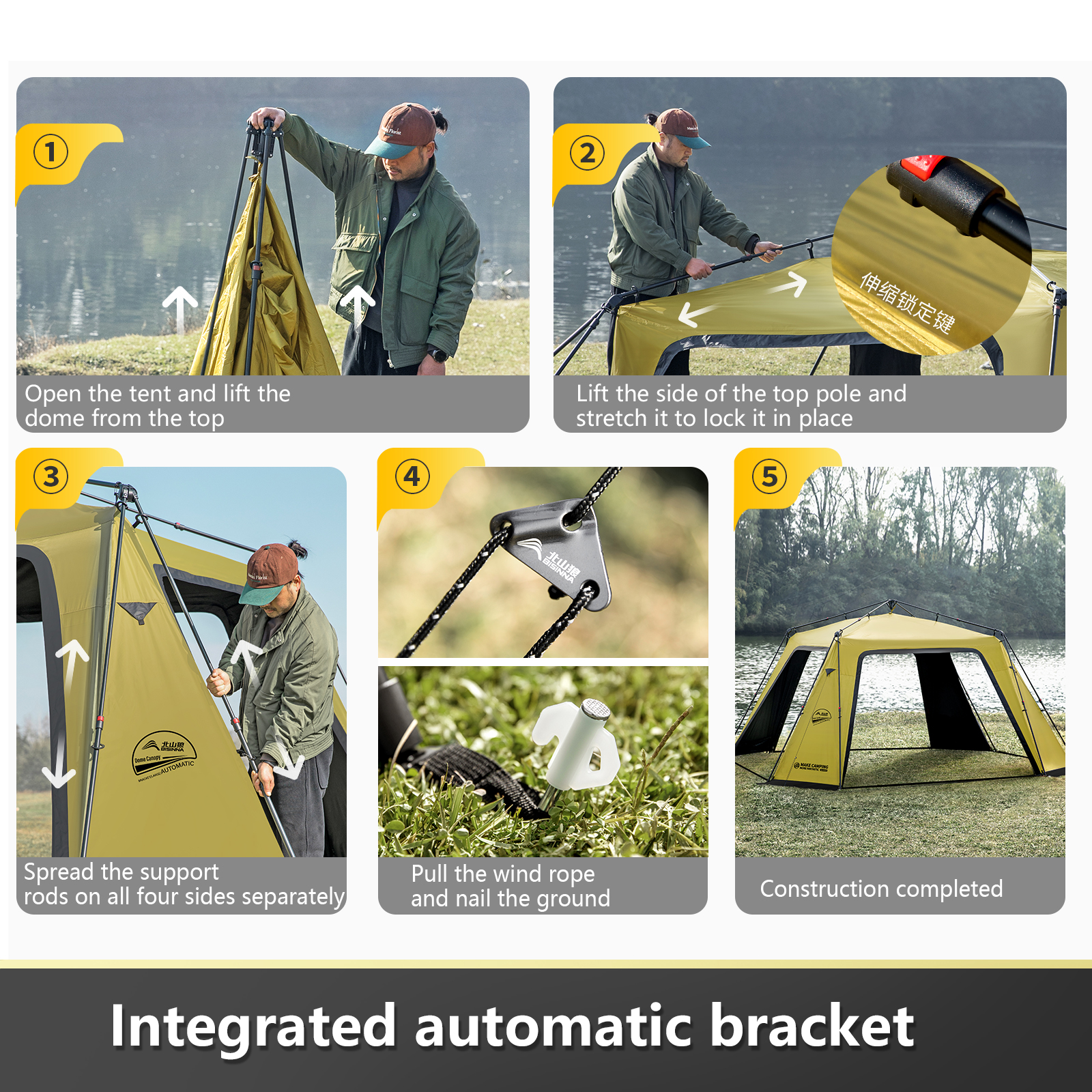 BISINNA 6-8 Persons One-touch  - Outdoor Camping Dome ulasan dan harga