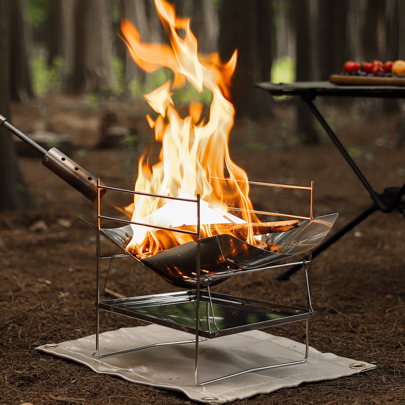 Wood Burning Camping Stove Por - Outdoor Camping Fire Pit ulasan dan harga