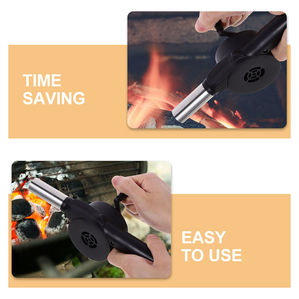 Manual Blower Black Hand Crank - Outdoor Camping Fire Pit ulasan dan harga